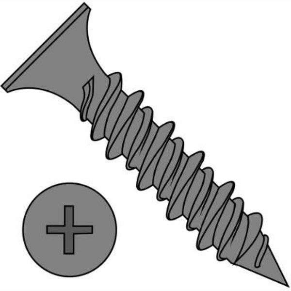 Kanebridge Drywall Screw, #6 x 2 in, Bugle Head Phillips Drive 0632HPG